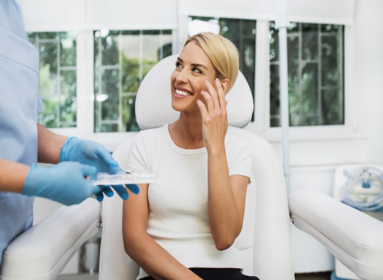 young woman at beauty clinic